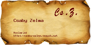 Csaby Zelma névjegykártya