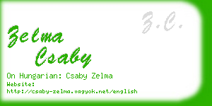 zelma csaby business card